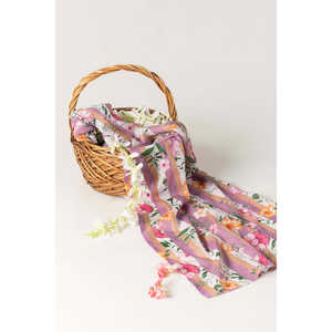 Pañuelo Morado Estilo Bohemio Khadi para Mujer con Estampado - Product Image 2