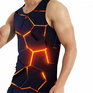 เสื้อกล้ามถักระบายอากาศได้ดีสำหรับผู้ชายเสื้อออกกำลังกายสไตล์ลำลองสินค้าขายดี - Product Image 3