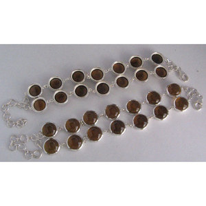 Shah Gems Women's Natural Whisky Quartz <b>Cuff</b> <b>Bracelet</b> 925 Sterling <b>Silver</b> Fashion Accessory - Product Image 1