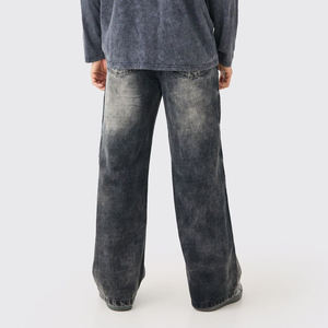 Vêtements décontractés d'hiver de haute qualité 100% pantalon en jean en coton pour hommes logo brodé personnalisé Streetwear confortable pantalon en jean pour hommes - Product Image 5