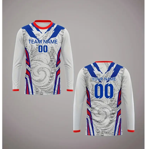 Maillot de football américain haut de gamme, design respirant de type crop top, sublimation, caractéristiques de l'équipe, ensembles de maillots de football personnalisables, style - Product Image 1
