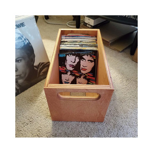Caisse de <span class=keywords><strong>rangement</strong></span> et de présentation pour disques vinyles - Naturel - Product Image 5