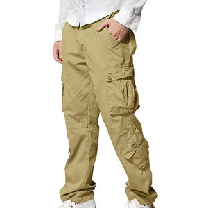 Pantalon cargo pour homme, taille haute, en toile, style décontracté urbain, pantalon cargo utilitaire quotidien, vêtement utilitaire décontracté lourd - Product Image 4