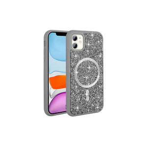 Funda de lujo Netzy Titanium Gray para iPhone 11, compatible con carga Magsafe, diseño de diamante, cubierta de silicona Safa Mosaic Ins - Product Image 4