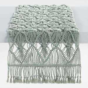 2025 venta al por mayor Boho macramé camino de mesa tejido a mano algodón Decoración de mesa de boda - Product Image 1