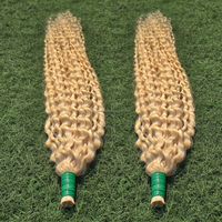 Extensions de Cheveux Indiens de Luxe 100% Vierge Remy, Cheveux en Vrac à Cuticules Alignées, Bouclés Crépus, Qualité Supérieure, Lots Décolorables