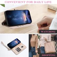 Étuis de luxe haut de gamme pour téléphones portables 17/16/15/14/13 Ultra, avec porte-cartes, antichoc, en TPU+PC, et dragonne