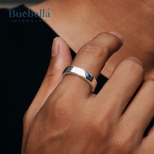 Venta caliente delicado 925 plata esterlina redondo Moissanite diamante eternidad banda anillo para hombres - Product Image 1