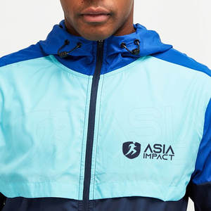 Veste coupe-vent en toile respirante décontractée pour hommes contraste de couleur saison d'hiver léger personnalisé vêtements d'extérieur à la mode ÉCHANTILLON GRATUIT - Product Image 5