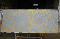 Panel Decorativo Arquitectónico Moderno Dorado, Impermeable, Ignífugo, con Textura Dorada Cepillada, para Paredes Interiores, Diseño Gráfico Comercial