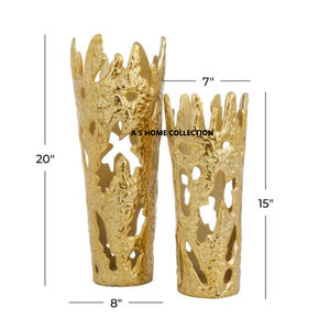 Vase à fleurs en métal au design moderne avec un look incroyable Vase à fleurs avec couvercle pour la décoration du sol Vases en métal - Product Image 5