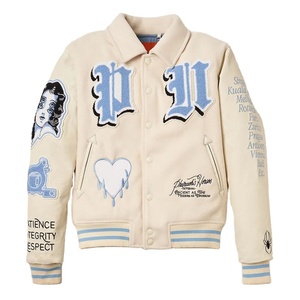 High Quality Mens Letterman Varsity <b>Jacket</b> Custom Logo Embroidered Wool Leather Sleeve <b>Baseball</b> <b>Bomber</b> <b>Jacket</b> - Product Image 1