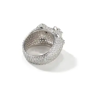 Anillo de Gato Dorado de Dibujos Animados, Bonito y de Primera Calidad, Incrustado con Circonita Cúbica, Joyería de Moda para Mujer - Product Image 3