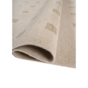 Alfombras de Lana Anudadas a Mano Erbe Ivory con Patrón Geométrico para Decoración de Sala de Estar o Pasillo, Tamaño Grande - Jaipur ZA GS-39 - Product Image 2