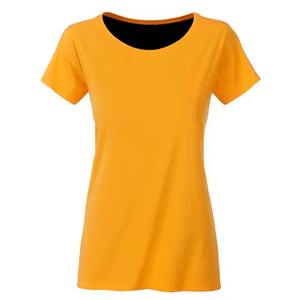 Camisetas de mujer de algodón y poliéster de alta calidad, camiseta ajustada suave con logotipo personalizado para mujer con logotipo - Product Image 3