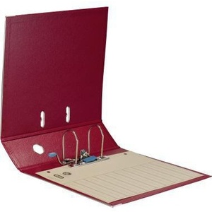 Reliure ELBA Rado Plast 80 mm DIN A4 en carton avec matériau de plastification intérieur et extérieur en PVC rouge, fournitures de bureau - Product Image 1