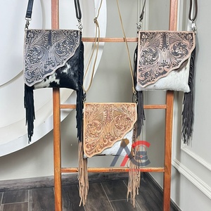 2025, venta al por mayor, precio bajo, bolso de mano con flecos para mujer, bolso de hombro de cuero de vaca reforzado, bolso informal de estilo extranjero, bolso de sillín Simple - Product Image 1