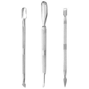 Outil de manucure double embout pour l'art des ongles, pousse-cuticules en acier inoxydable, prix de gros, par INNOVAMED - Product Image 1