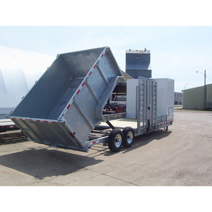 Remorque à benne basculante robuste avec sol de calibre 7, porte arrière combinée et chargeur de batterie, idéale pour la construction et les travaux routiers - Product Image 4