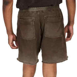 Custom Blank Street Style Acid Wash Premium 100% Cotton Sweat <b>Shorts</b> Premium Quality With Draw String Sweat <b>Shorts</b> - Product Image 2