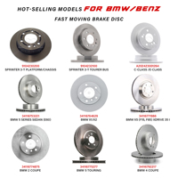 Disques de frein auto Rotors de disque de frein en céramique en fibre de carbone pour BMW Série 3/4/7 M760 740 Z4 X5 X3M/X4M/M5 Rolls-Royce Cullinan