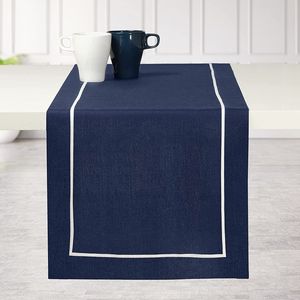 Camino de Mesa Rústico de Lino con Bordado Folclórico que Realza la Calidez de la Mesa de Comedor en Casas de Campo - Product Image 6