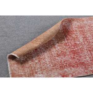 พรมตุรกีขนาด 1.5x4 ฟุต พรมวินเทจ ลายต้นไม้และพืชสีแดง พรมขนสัตว์ - Product Image 5