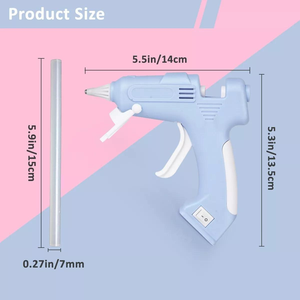 Pistolet à colle chaude rechargeable pour le flocage de tapis, l'adhésion et le jointement, avec 25 bâtonnets de colle, chargement USB - Product Image 6