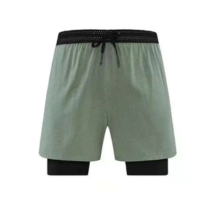 Shorts légers à double couche et multi-panneaux, vêtements de sport décontractés pour hommes, shorts de sport d'été en polyester, streetwear, shorts de basket-ball - Product Image 1