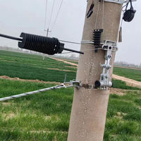 Support de poteau universel en alliage d'aluminium (UPB) - Type à double pince de tension pour matériel de support de câble à fibres optiques FTTH ADSS OPGW