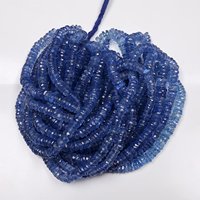 Perles de pierre naturelle Topaze Bleue de Londres facettées Heishi, entretoises pour la fabrication de bijoux, vente en gros en vrac