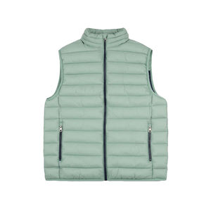 เสื้อกั๊กขนเป็ดสำหรับผู้ใหญ่กลางแจ้งแขนกุดมีซิปทำจากโพลีเอสเตอร์กันลมและถุงซิป - Product Image 1