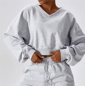 High Top Quality Women Sweatshirt <b>Hoodies</b> Casual Loose Vintage <b>Cheap</b> Price Long Sleeve Streetwear Crop Breathable Sweatshirt - Product Image 2