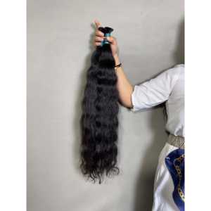 Extensions de cheveux indiennes brutes ondulées en vrac pour tresses - Product Image 4