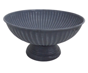 Metal Round <b>Serving</b> <b>Bowl</b> Grey Wash Fruits <b>Bowl</b> for Kitchen & Tabletop Decorative and Dinnerware Handmade in Bulk - Product Image 1
