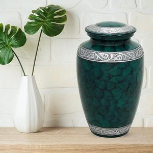 Urne funéraire en métal artisanale de haute qualité, magnifique urne funéraire en gros pour cendres humaines, souvenir commémoratif à prix avantageux - Product Image 6