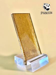 Vidrio Decorativo Laminado de Lujo Modelo AG-01 con Patrón de Tejido de Bambú Colorido para Sala de Estar, Escalera, Arquitectura Industrial - Product Image 4