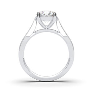 Anillo de compromiso de diamante de corte redondo de moissanita de 1,50 quilates de 950 quilates, platino hecho a mano en anillos de diamantes - Product Image 3