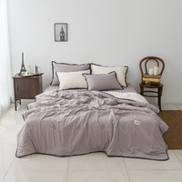 Ensemble de couette en micro modal biologique de qualité supérieure Eco Premium, utilisable toute l'année, 400TC, moderne, exceptionnellement doux et léger