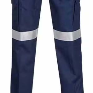 Pantalons de travail personnalisés, construction de haute qualité, pantalons de sécurité routière, multi-poches, coupe slim, pantalon Oxford pour homme, 100% coton lavé - Product Image 3