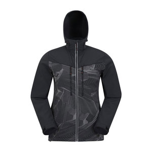 Chaqueta Softshell de alta calidad para hombre hecha a medida con logotipo y etiquetas Material polar con cuello con capucha - Product Image 4