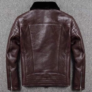 Men Stylish Shearling Trench Coat Winter Men's Fashionable <b>Brown</b> Fur Long Coat Windproof Warm Soft Shell <b>Brown</b> Shearling - Product Image 2