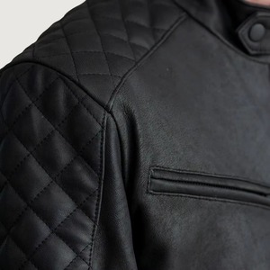 Chaqueta de cuero auténtico de vaca con estilo para hombre, chaqueta de cuero suave cómoda con bordado y diseño personalizado para hombre - Product Image 6