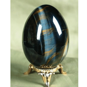 Œuf d'oeil de tigre bleu Œufs en cristal de guérison naturelle en gros pour la décoration intérieure et l'équilibrage énergétique de fabrication de confiance - Product Image 2