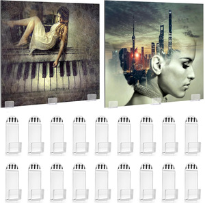 Présentoir mural en acrylique transparent pour albums, CD, vinyles et affiches – Idéal pour librairies, musées, salles d'exposition et papeteries (5*2) - Product Image 3