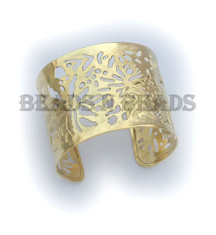 Traditional Ancient Carved Wide Vintage Engraved Cuff Tibetan gold Ethnic Jewelry Women Bracelets