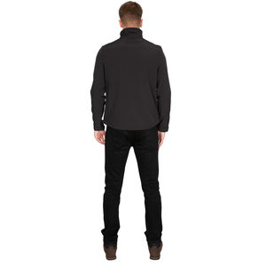 Chaqueta Softshell impermeable a prueba de viento para hombre con cuello levantado logotipo personalizado lona para senderismo al aire libre y aventuras en la montaña - Product Image 3