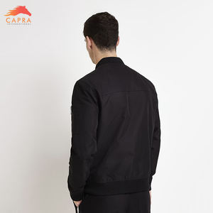 Baja MOQ OEM al por mayor de invierno en Blanco clásico cómodo chaqueta de bombardero para hombre con logotipo bordado personalizado - Product Image 5