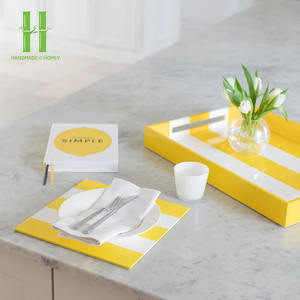 ถาดเคลือบเงาทรงสี่เหลี่ยมผืนผ้า ขายดี ถาดเสิร์ฟอาหาร ถาดตกแต่ง สีสันสดใส จากงานฝีมือเวียดนาม ขายส่ง - Product Image 6