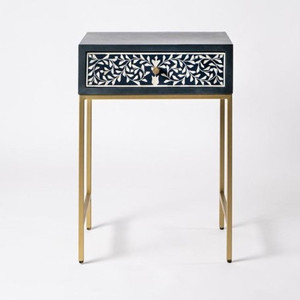 โต๊ะฝังกระดูกข้างเตียงทรงสี่เหลี่ยมขาเรียวตกแต่งบ้านด้วยงานฝีมือจากช่างฝีมือ - Product Image 4